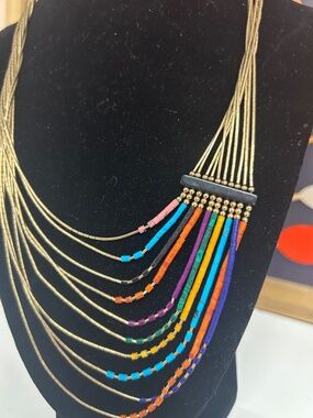 Fabulous gold filled beaded necklace